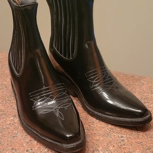 Women's Ankle Cowboy Boots - Black